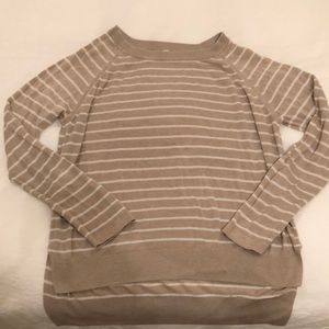 LuluLemon high low striped sweater, size 8 or M